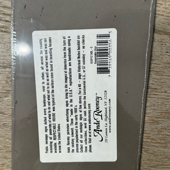 Brand New Vintage Ande Rooney 1986 Respectable House Sign - Picture 2 of 2